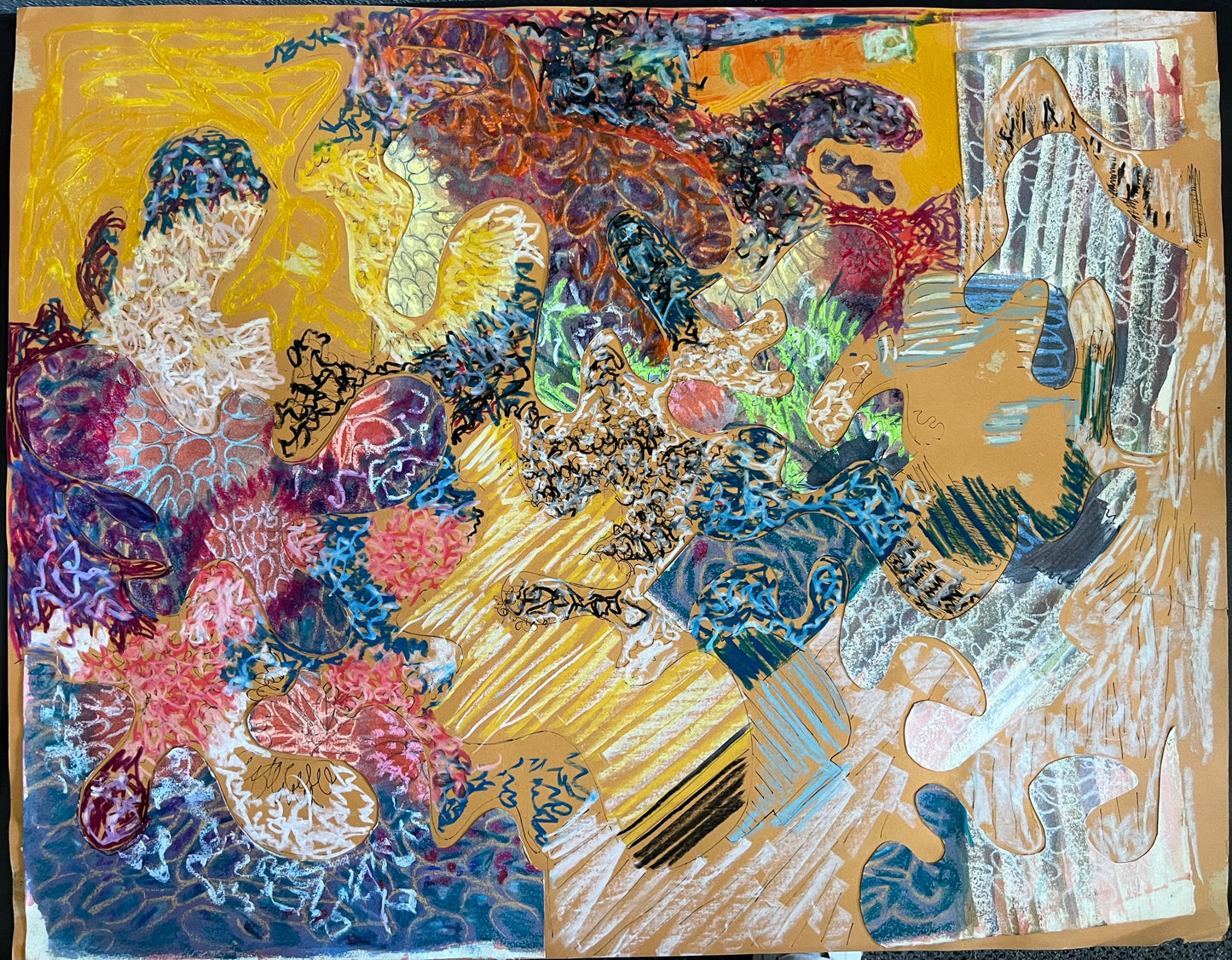 Untitled Abstract Collagraphy Print Master