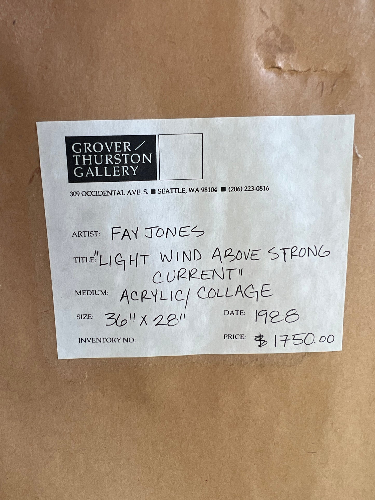 ‘Light Wind Above Strong Current’ by Fay Jones