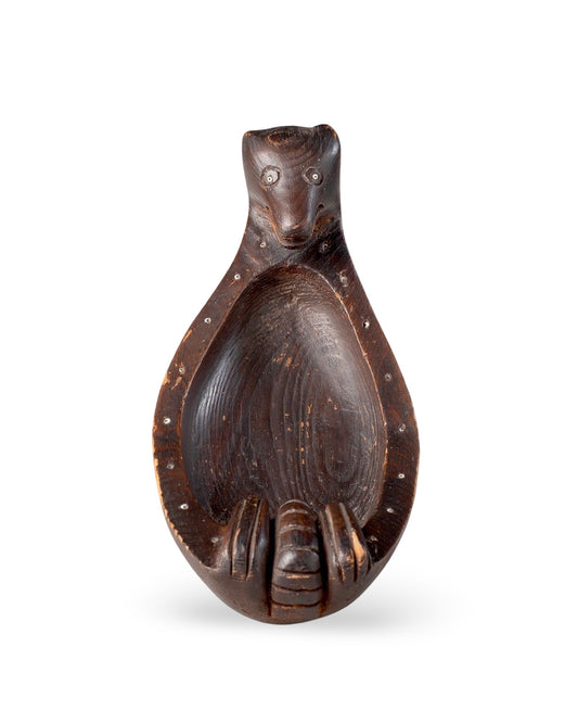 TLINGIT SPIRIT WOLF CEREMONIAL BOWL