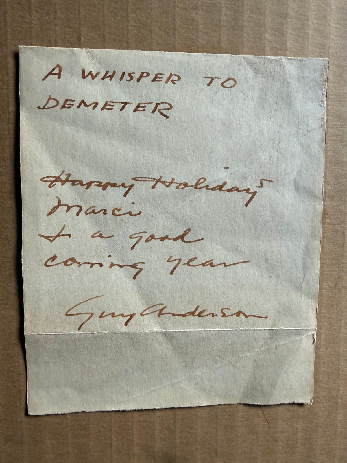 Whisper to Demeter