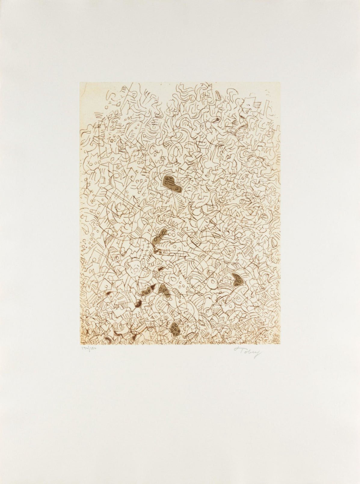 Mark Tobey (American, 1890-1976) Psaltry-2nd Form, 1974