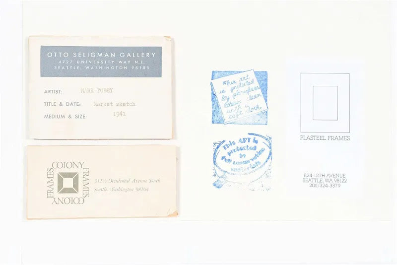 Market Drawing by Mark Tobey