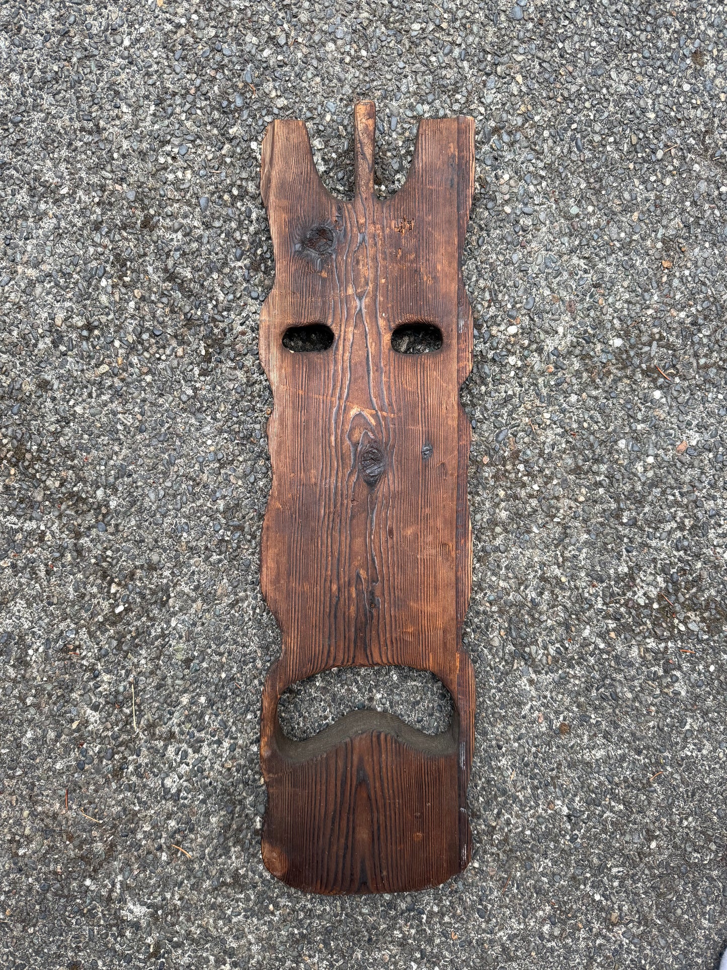 Mid Century Gale Haner Wood Tiki Mask