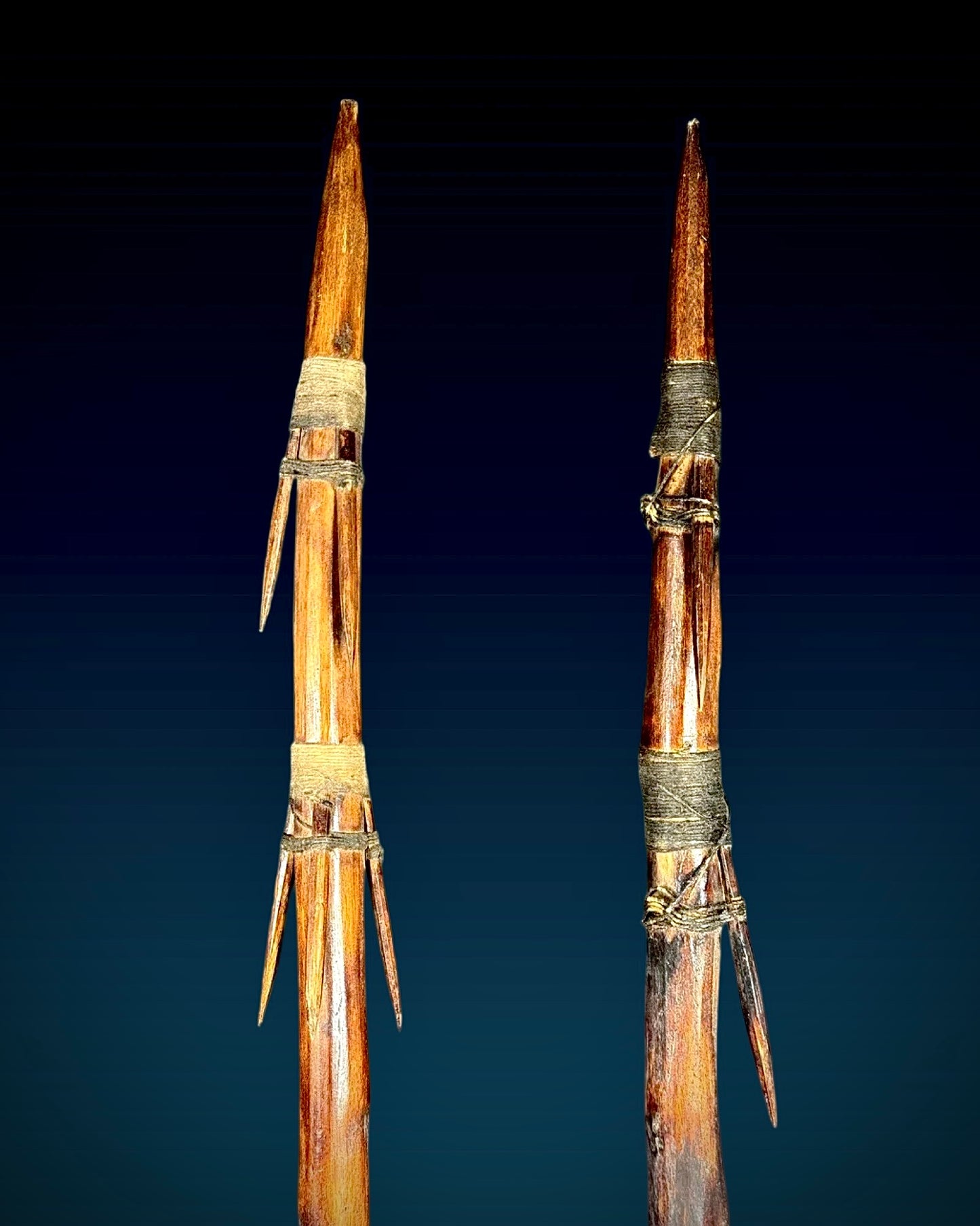 A Pair of Old Solomon Islands Barbed Spears