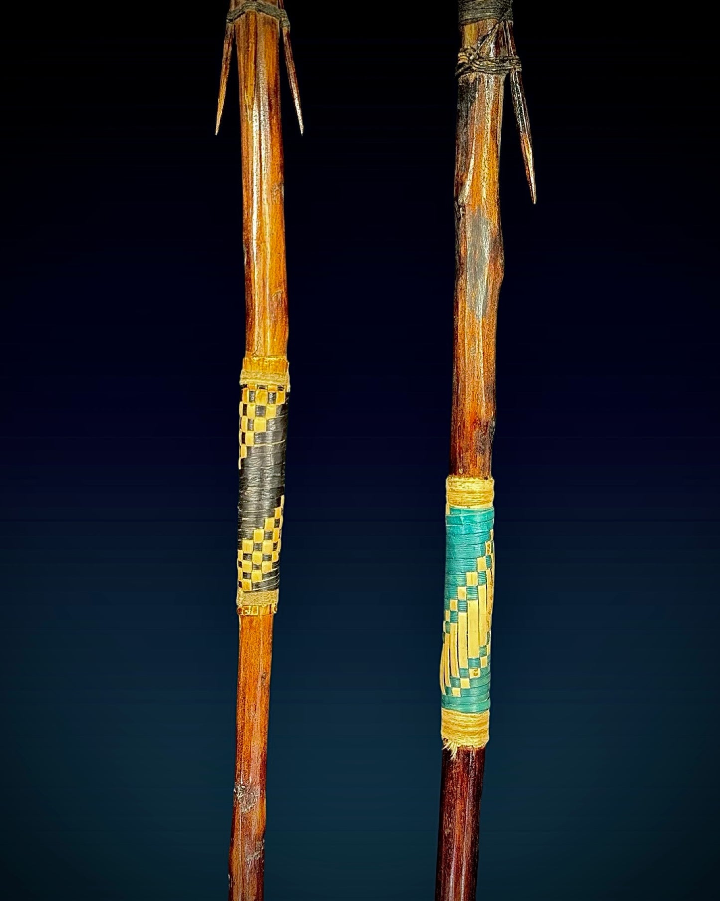 A Pair of Old Solomon Islands Barbed Spears