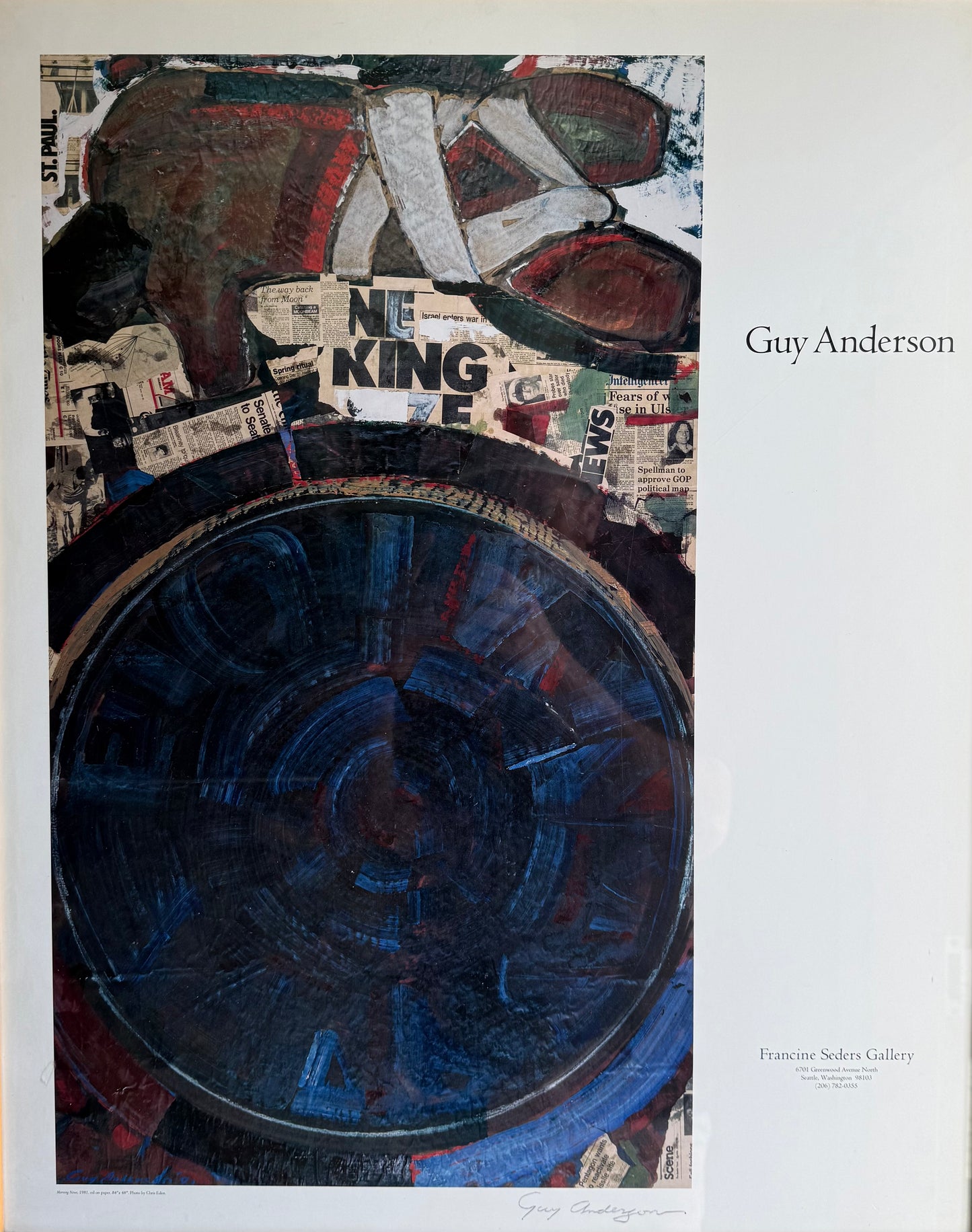 Signed Vintage Guy Anderson Show Poster