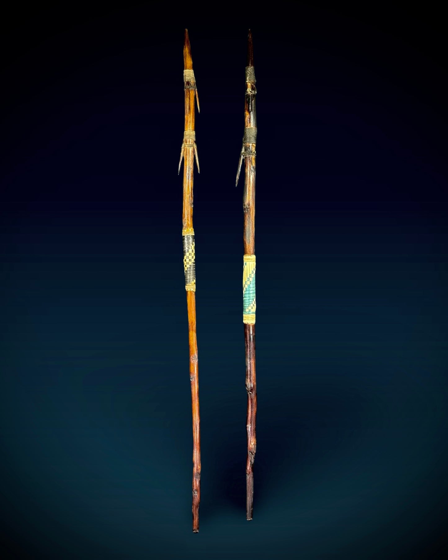 A Pair of Old Solomon Islands Barbed Spears