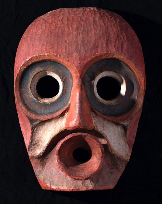 MONUMENTAL  KWAKIUTL DZUNUKWA MASK