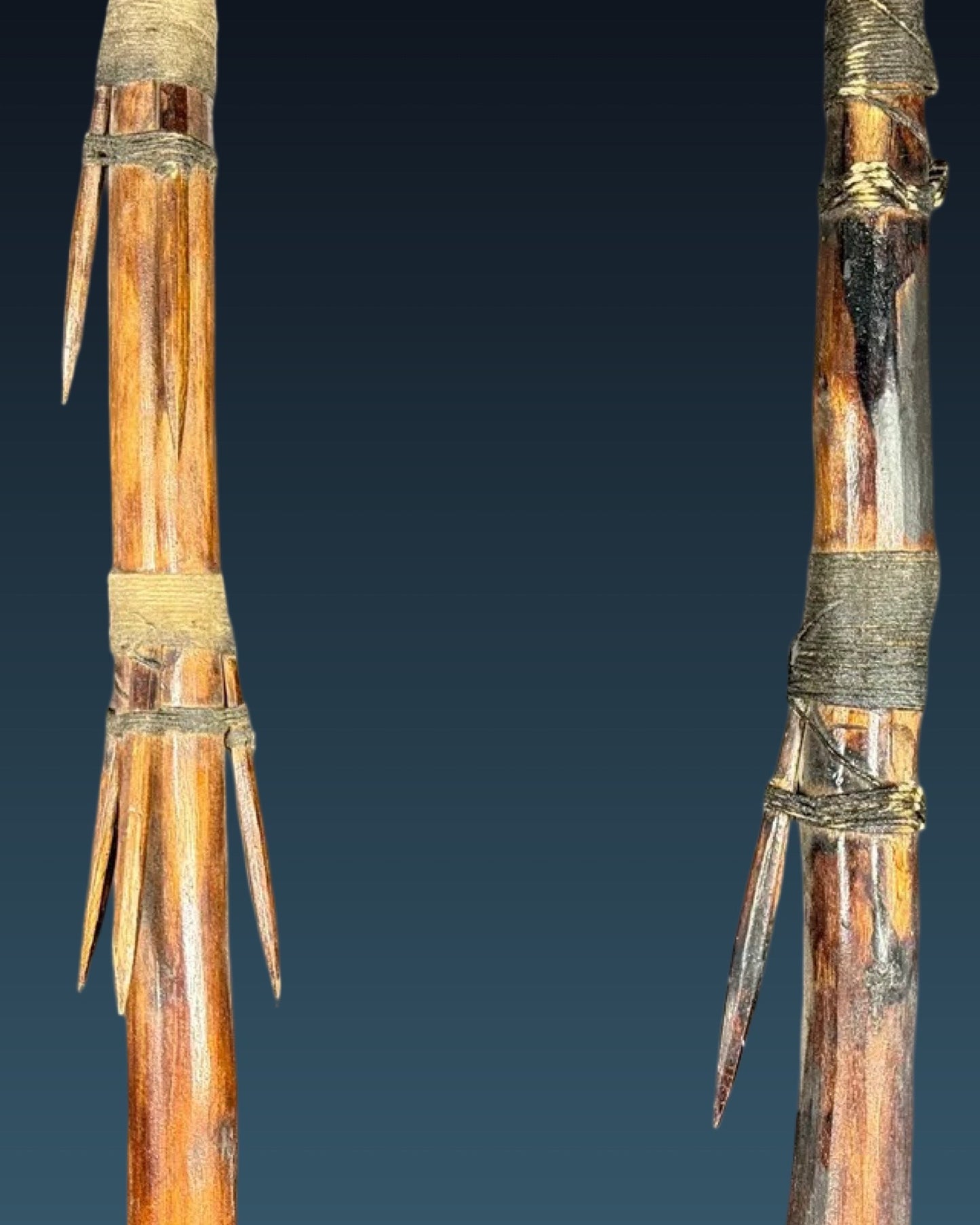 A Pair of Old Solomon Islands Barbed Spears