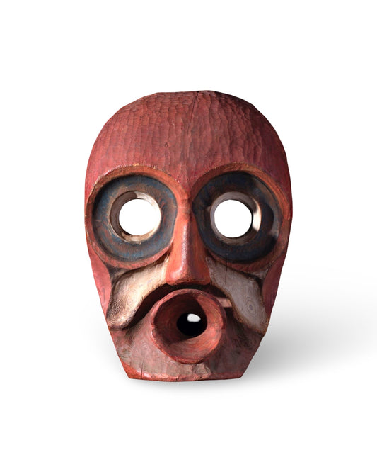 MONUMENTAL  KWAKIUTL DZUNUKWA MASK