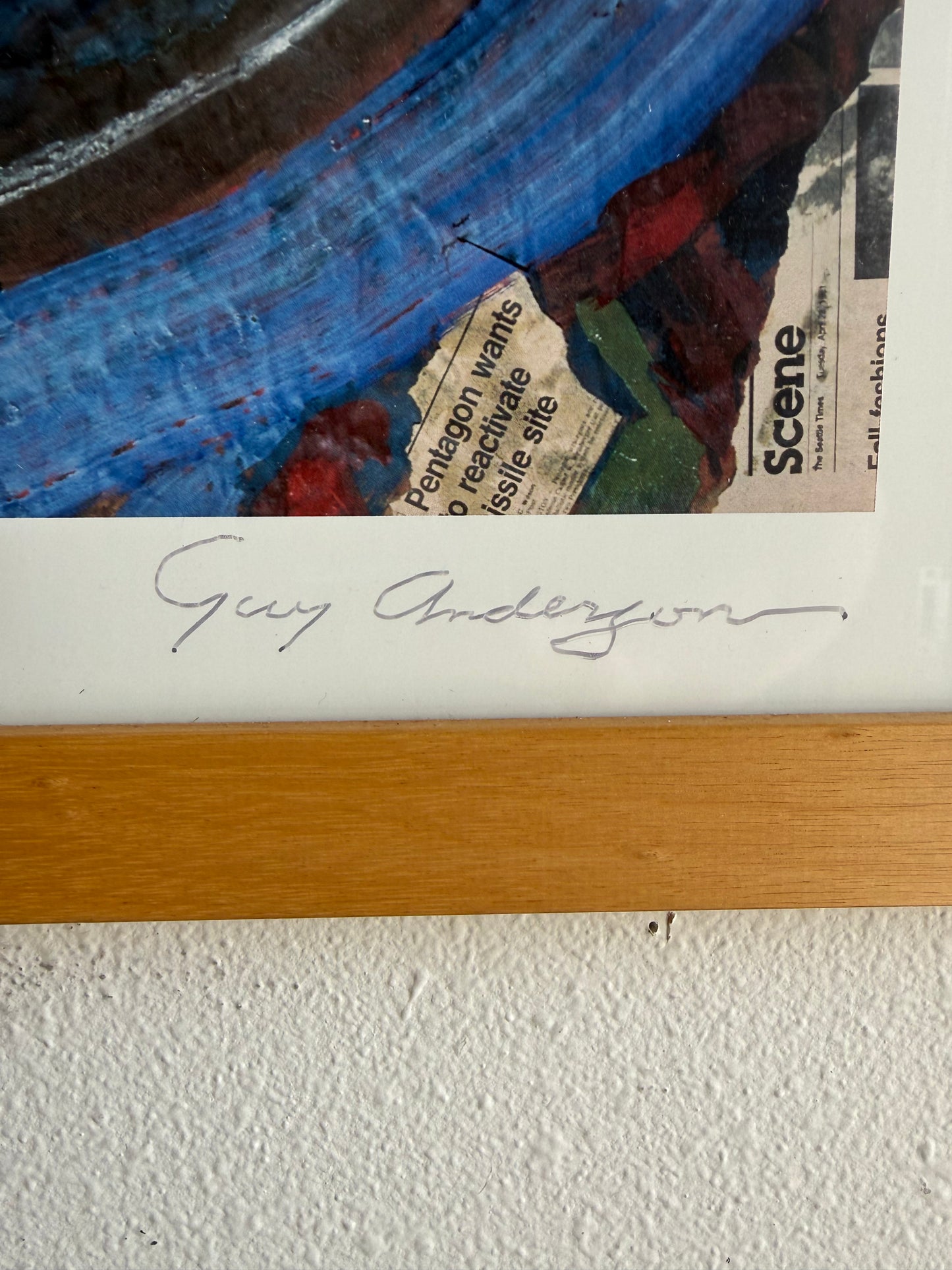 Signed Vintage Guy Anderson Show Poster