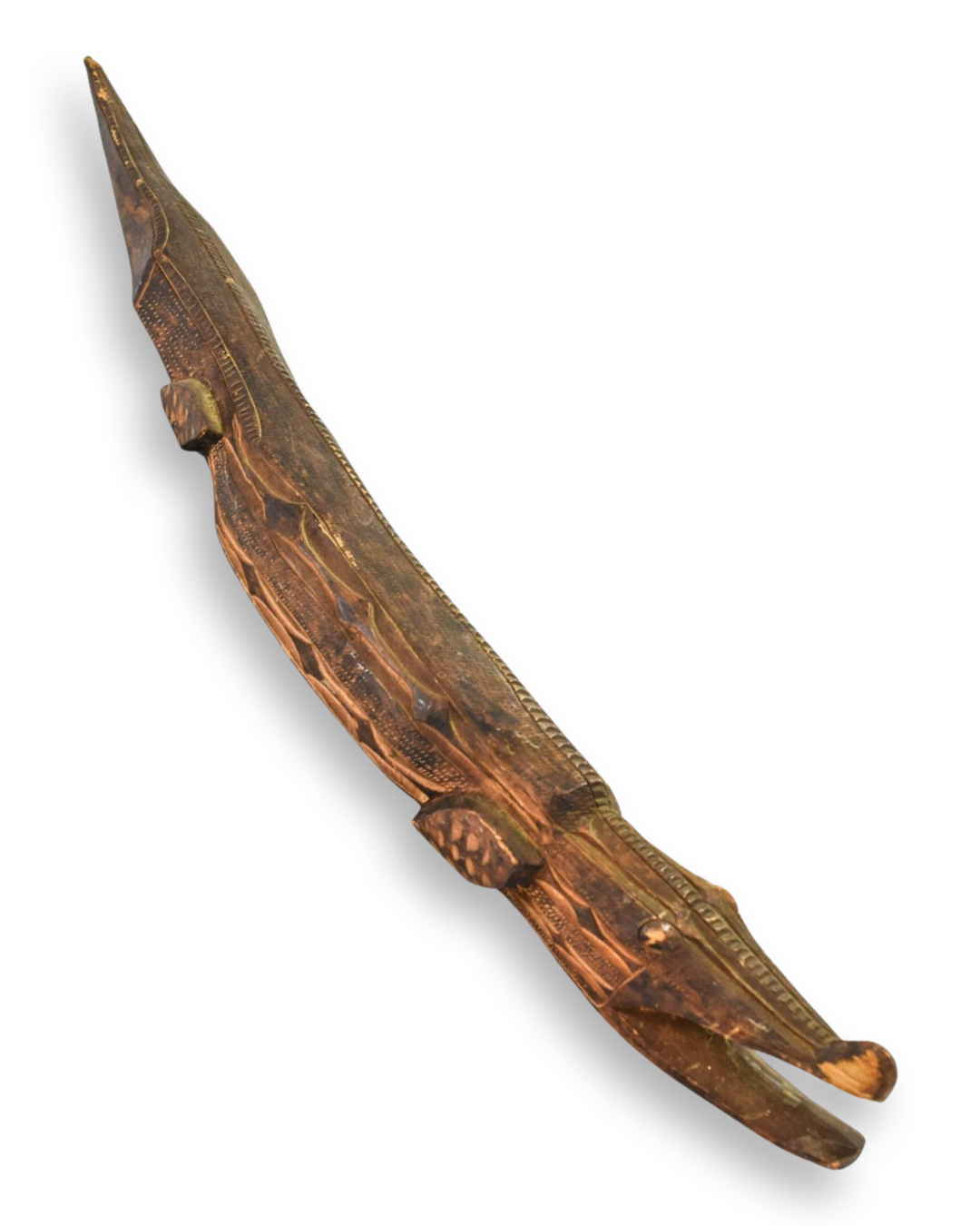 Marqueses Islands Carved Wood Crocodile
